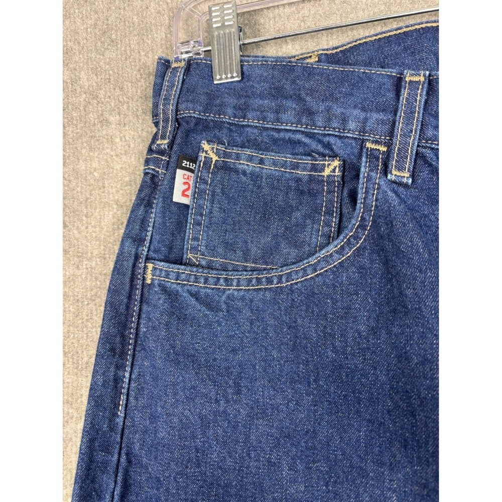 Carhartt FRB100-DNM Relaxed Fit FR Flame Resistant Jeans 34x36 Dark Wash Blue - Picture 3 of 12
